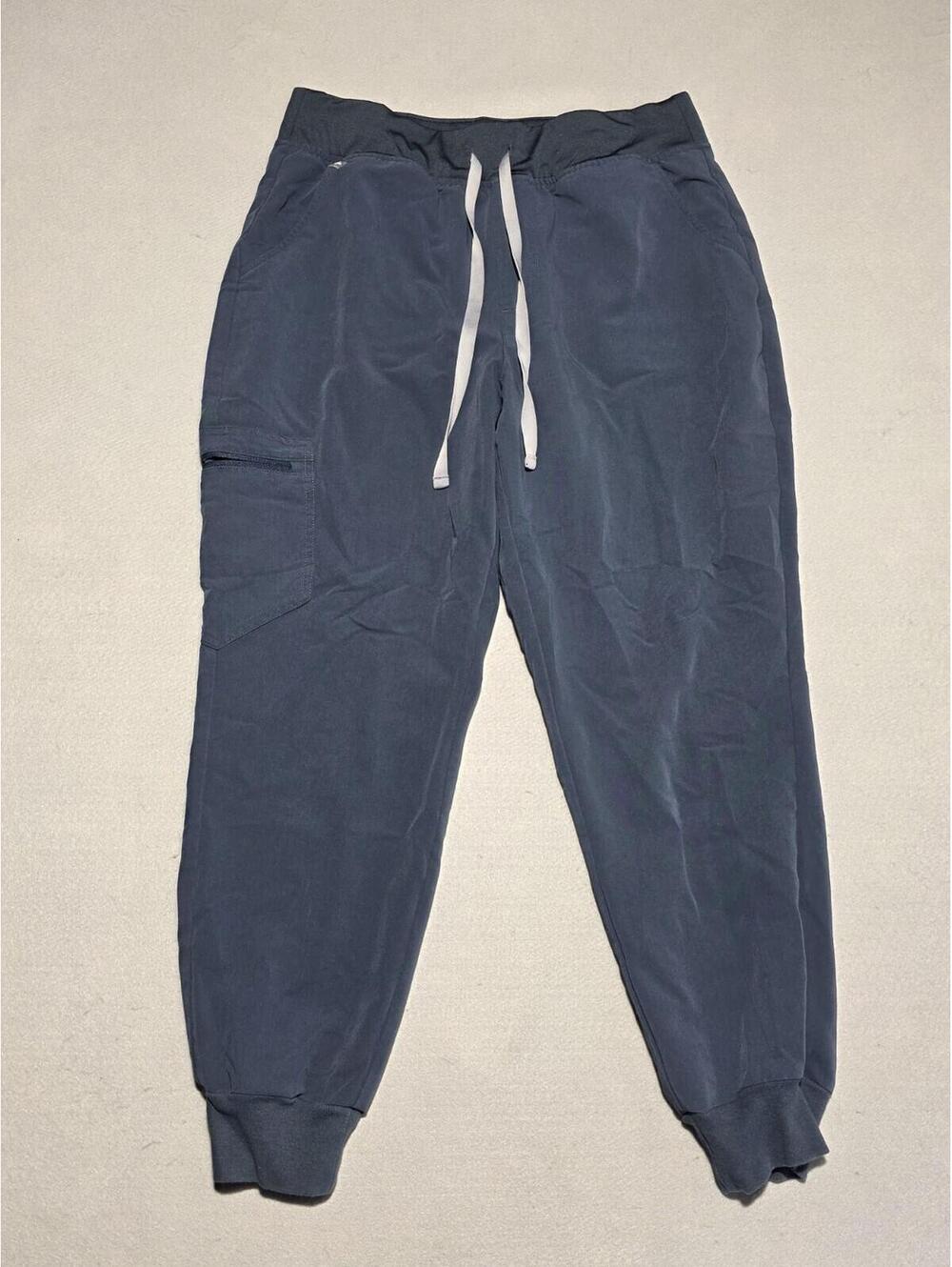 FIGS Zamora High Waisted Jogger Scrub Pants Women’s Large Petite Navy L/P